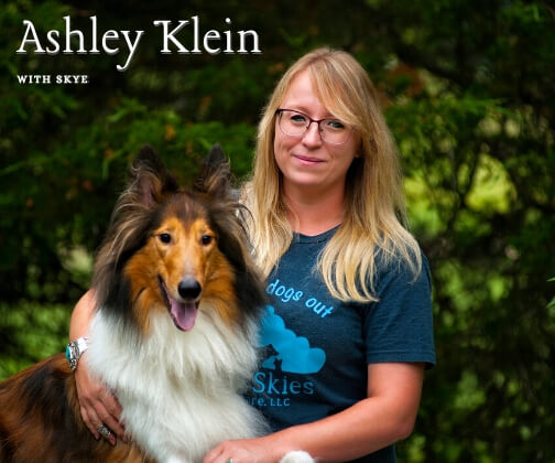 Owner Ashley Klein with Mascot Skye