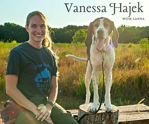 vanessa headshot with her dog lanna